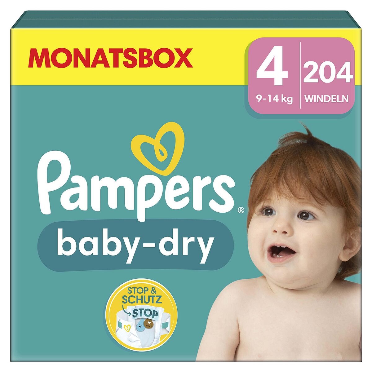 Pampers Windeln »baby-dry™ Monatsbox« Gr.4 (9-14 kg) 204 Stück