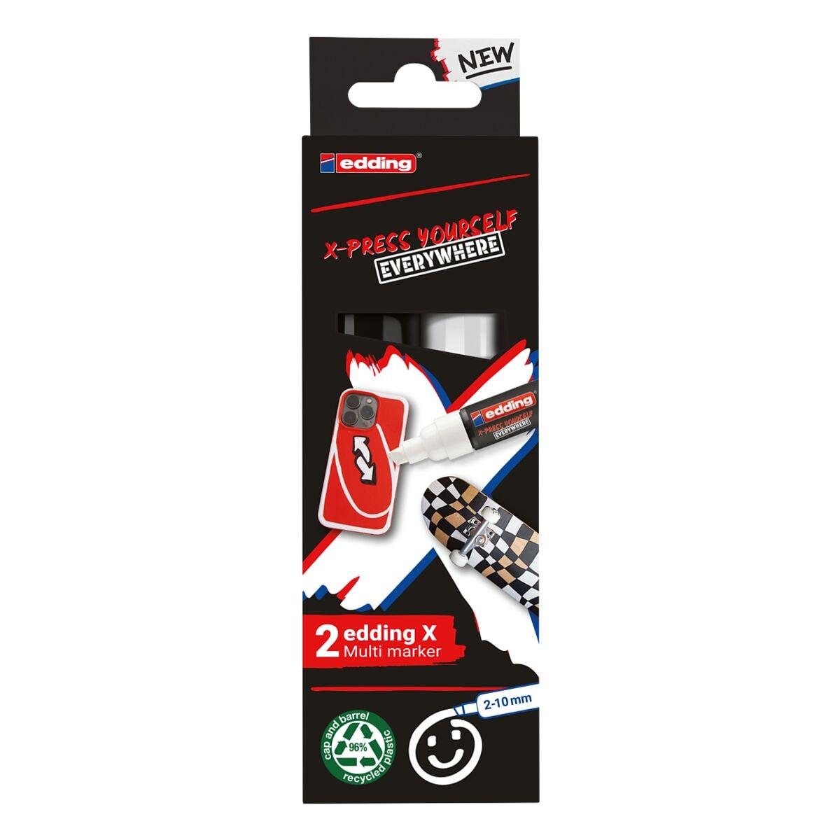 Edding 2er-Set Acrylstifte »e-6900 X Multi Marker Black & White«