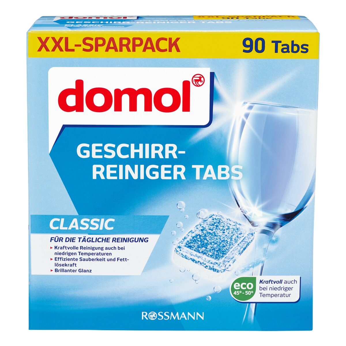domol XXL-Sparpack Geschirr-Reiniger Tabs »Classic« 90 Stück