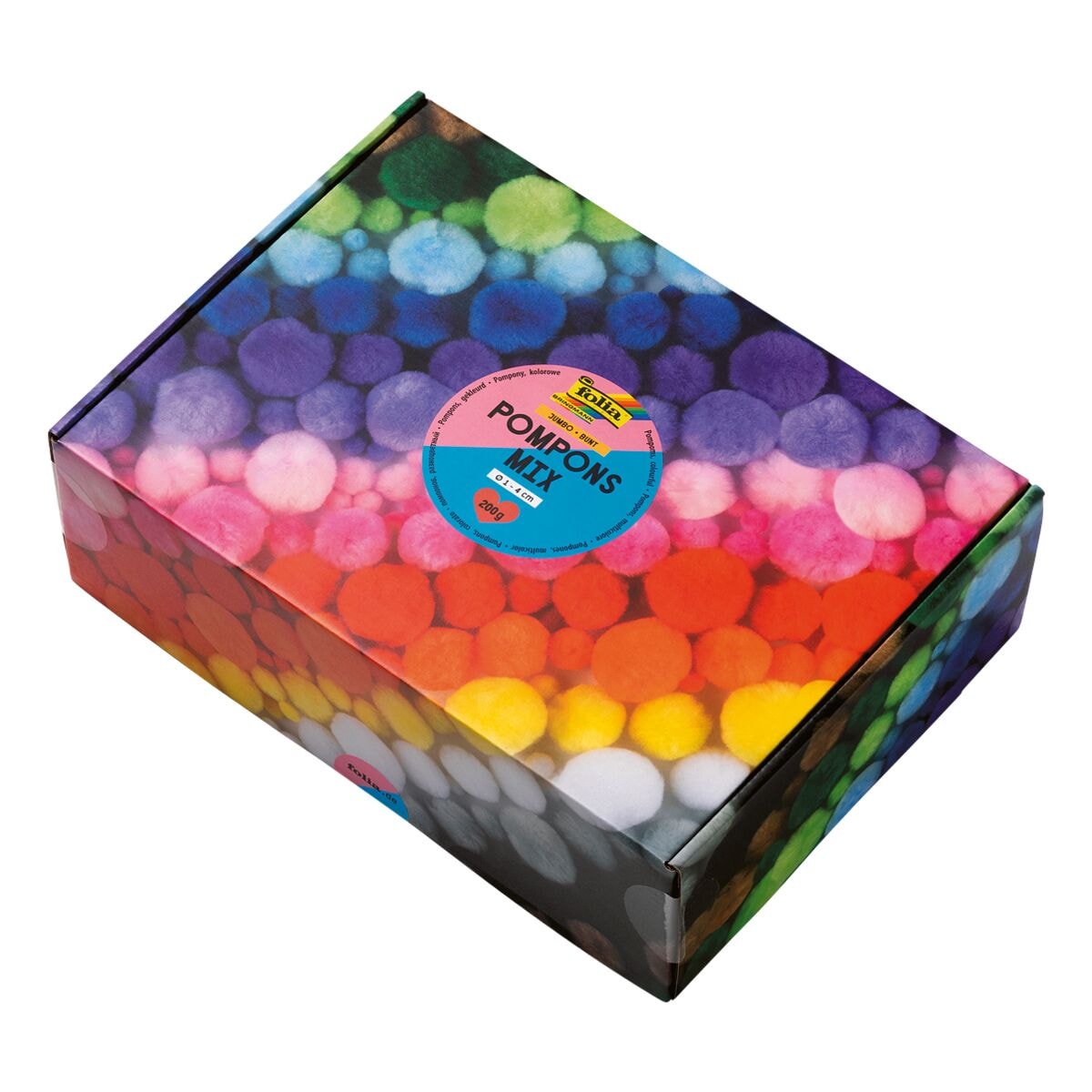 folia Pompons Mix »JUMBO BUNT« 200 g
