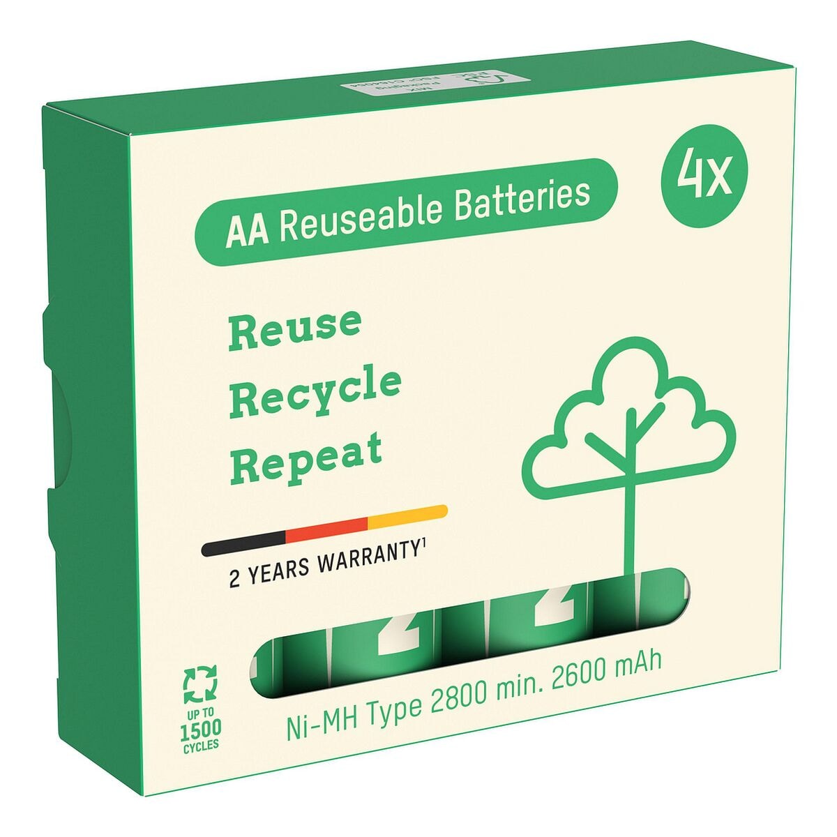 Ansmann 4x Batterien »Typ 2800« Mignon AA 2600 mAh