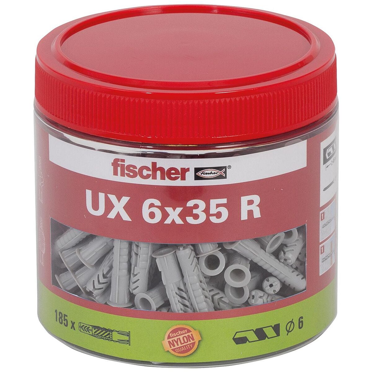 fischer Universaldübel-Sortiment »UX 6x35 R« 185 Stück