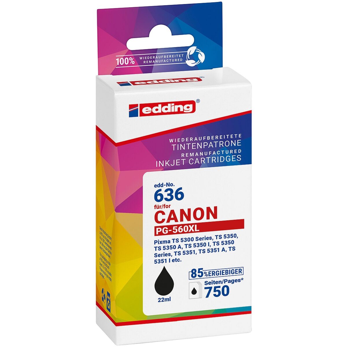 Edding Tintenpatrone ersetzt Canon »PG-560XL« schwarz
