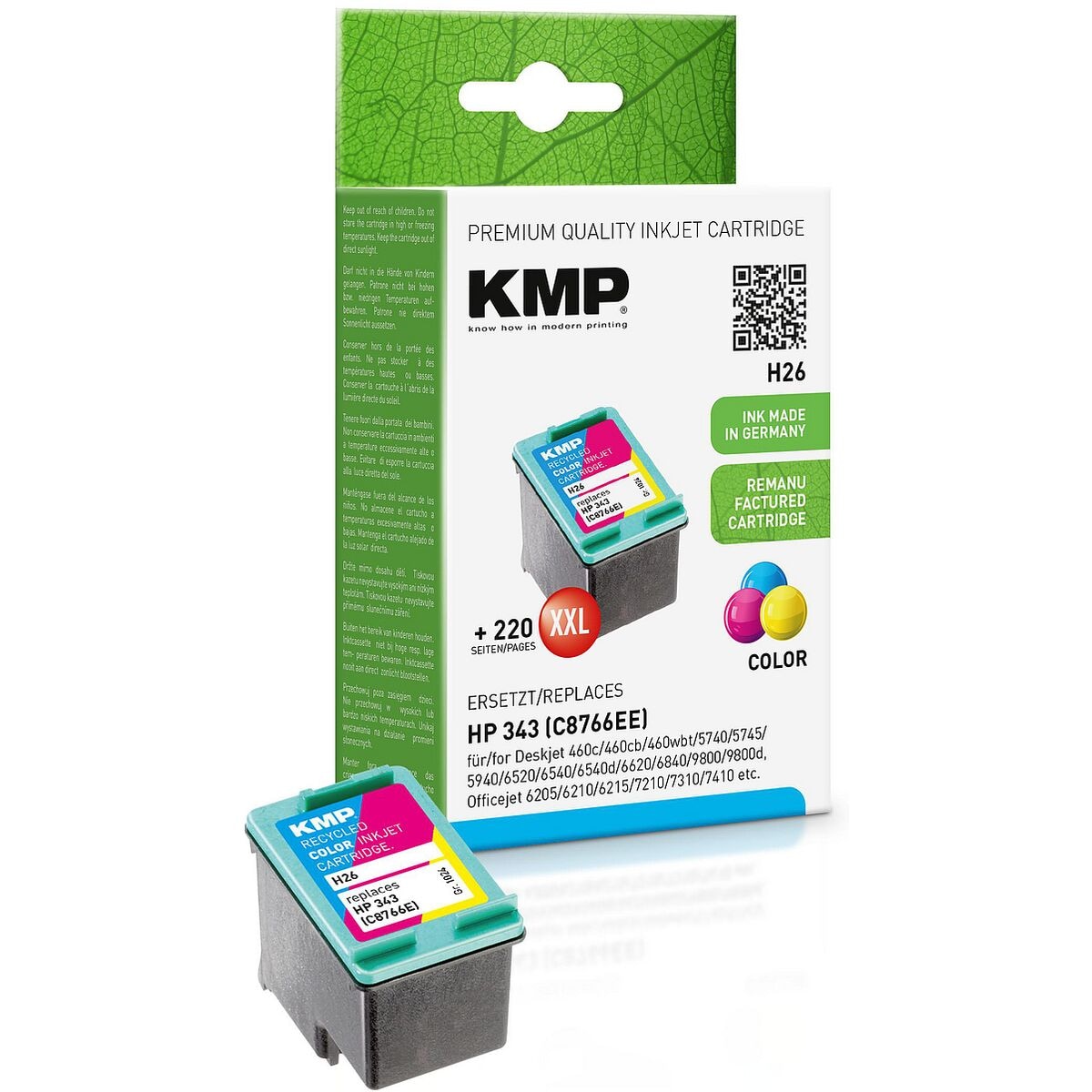 KMP Tintenpatrone ersetzt HP »C8766E« Nr. 343 3-farbig