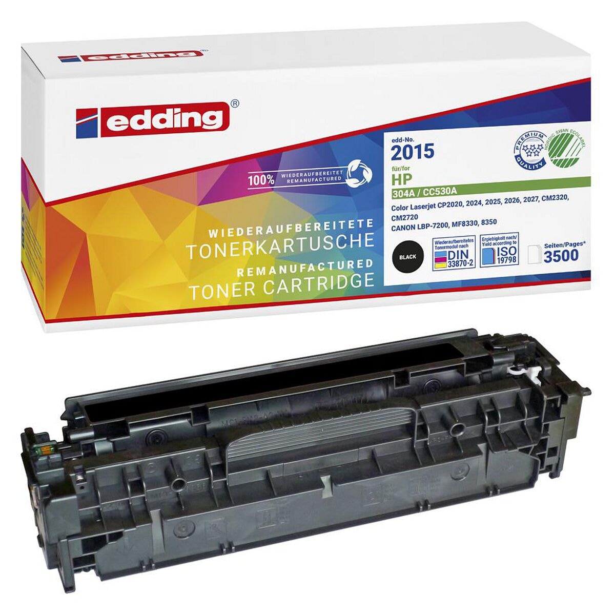 Edding Toner ersetzt HP »CC530A« Nr. 304A schwarz