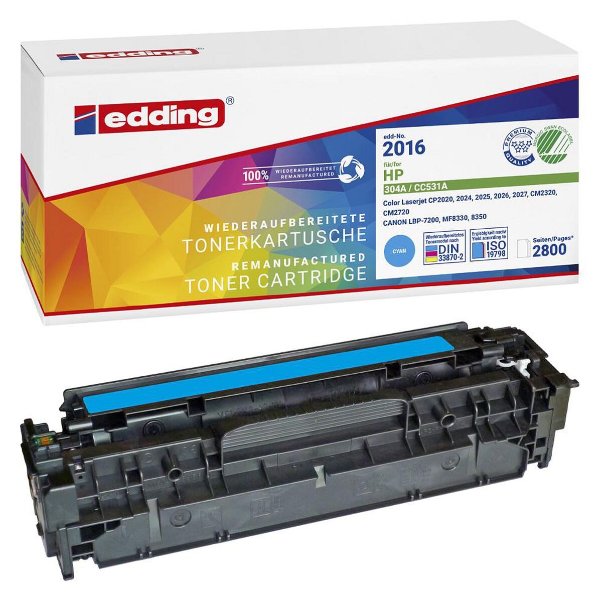 Edding Toner ersetzt HP »CC531A« Nr. 304A cyan