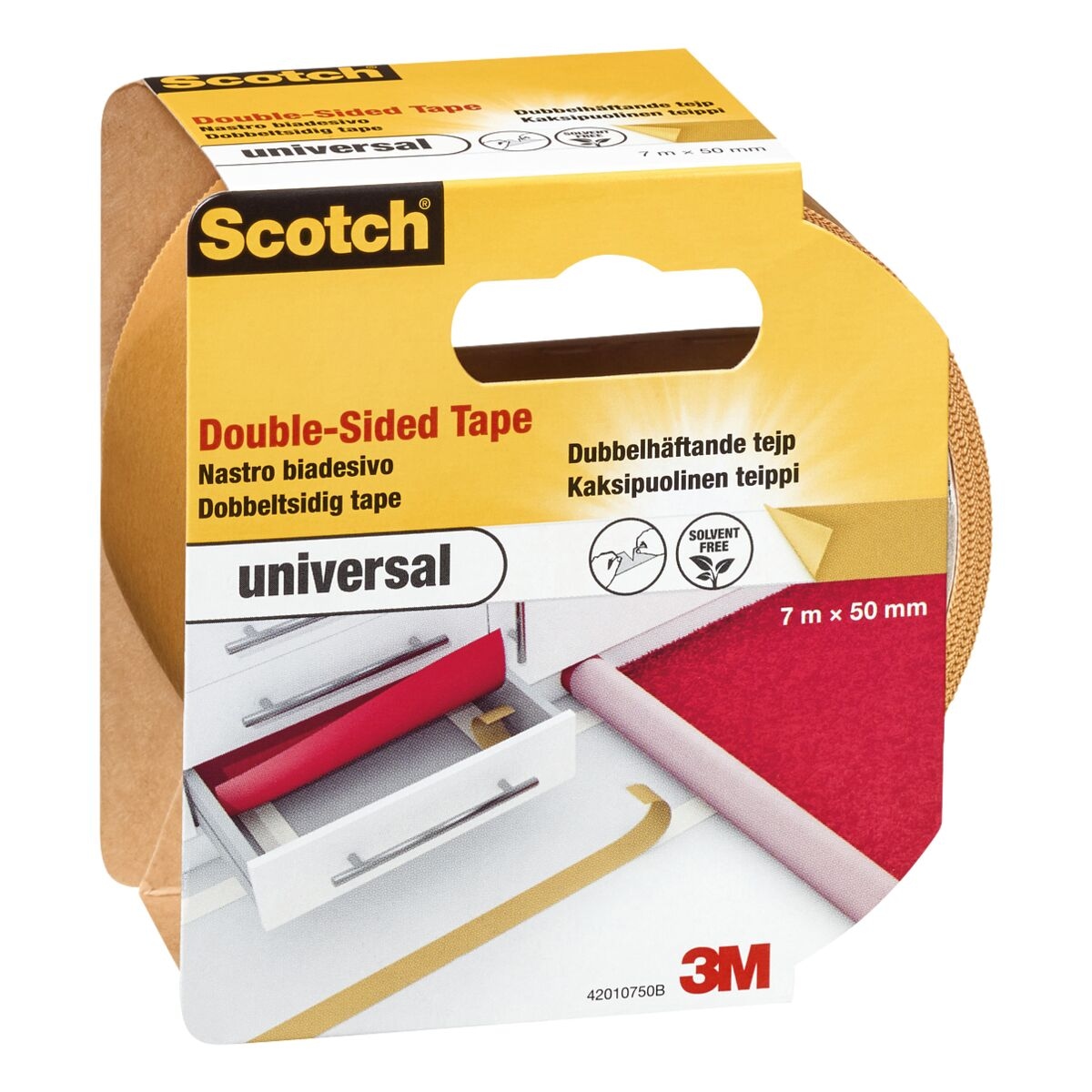 Scotch Doppelseitiges Teppichklebeband, 50 mm/7 m