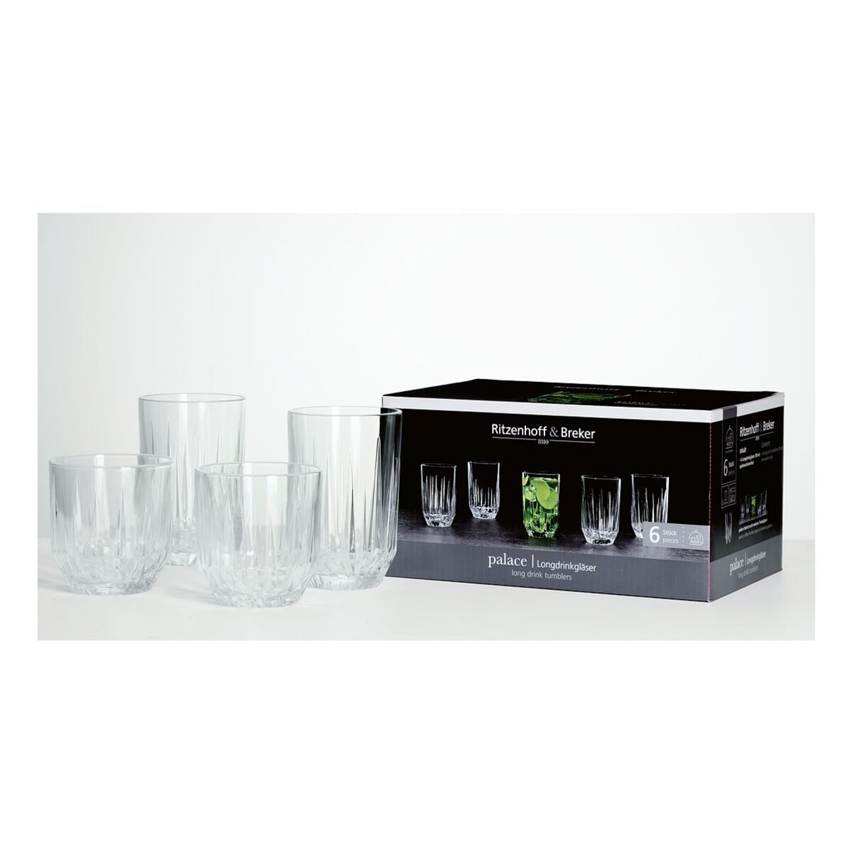 Ritzenhoff & Breker Longdrinkglas Palace 350 ml 6 Stück