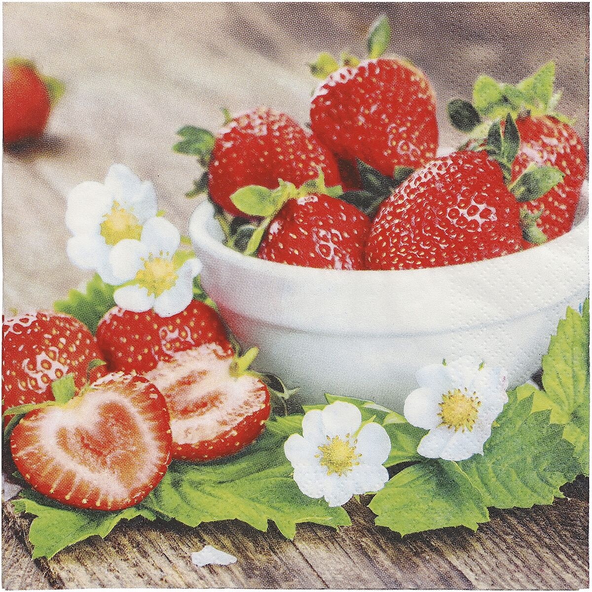 Papstar Servietten mit Motiv Strawberry Taste 3-lagig 20 Stück