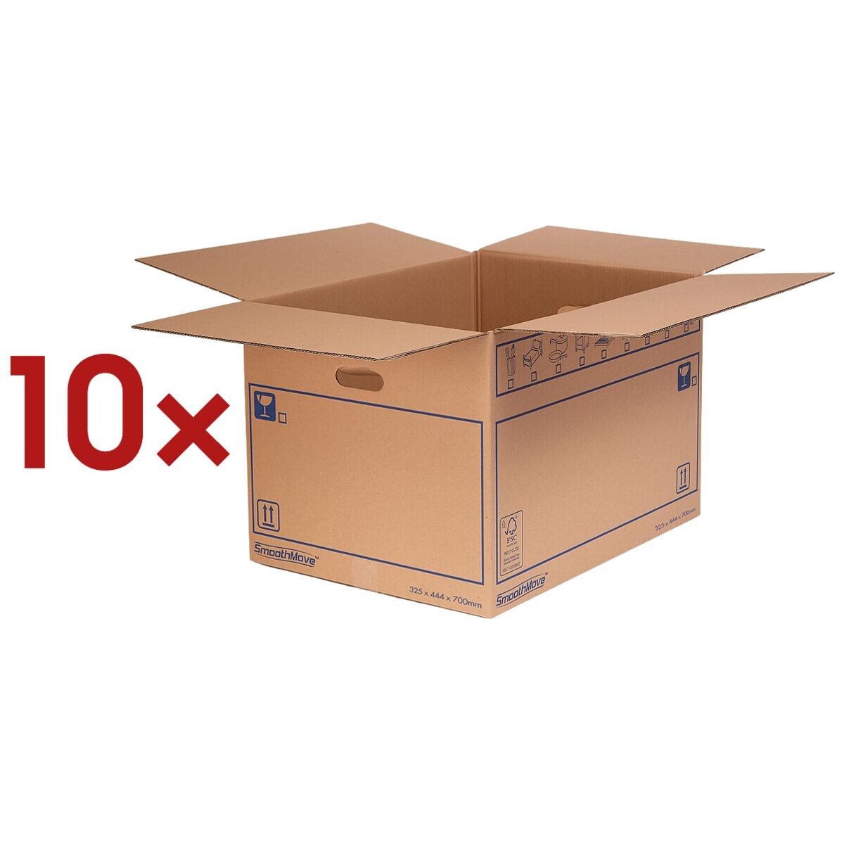 Bankers Box System 10 Stück Umzugskartons »SmoothMove Standard« 45/70,5/33 cm
