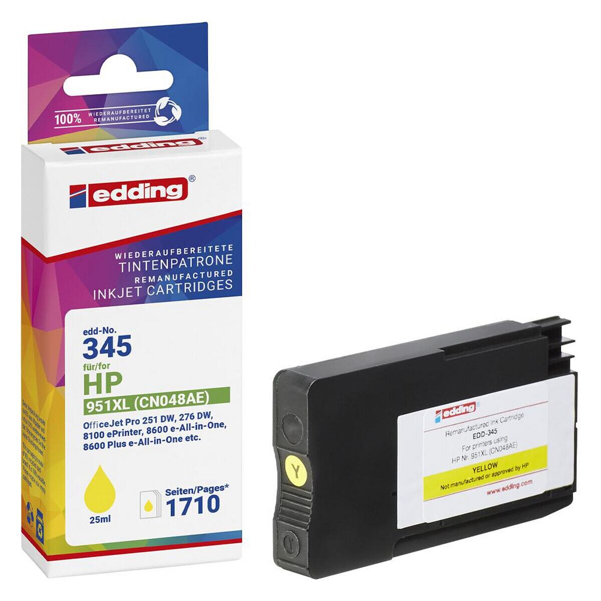 Edding Tintenpatrone ersetzt HP »951XL« EDD-345 gelb