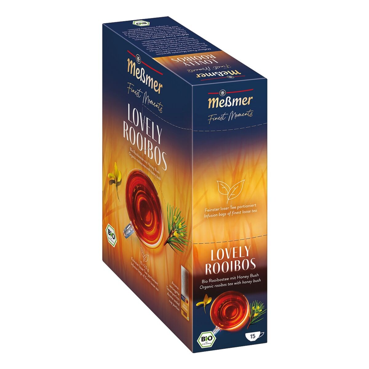 Meßmer Rooibos Tee BIO Lovely Rooibos 15 Stück Tassenportion Aromakuvert