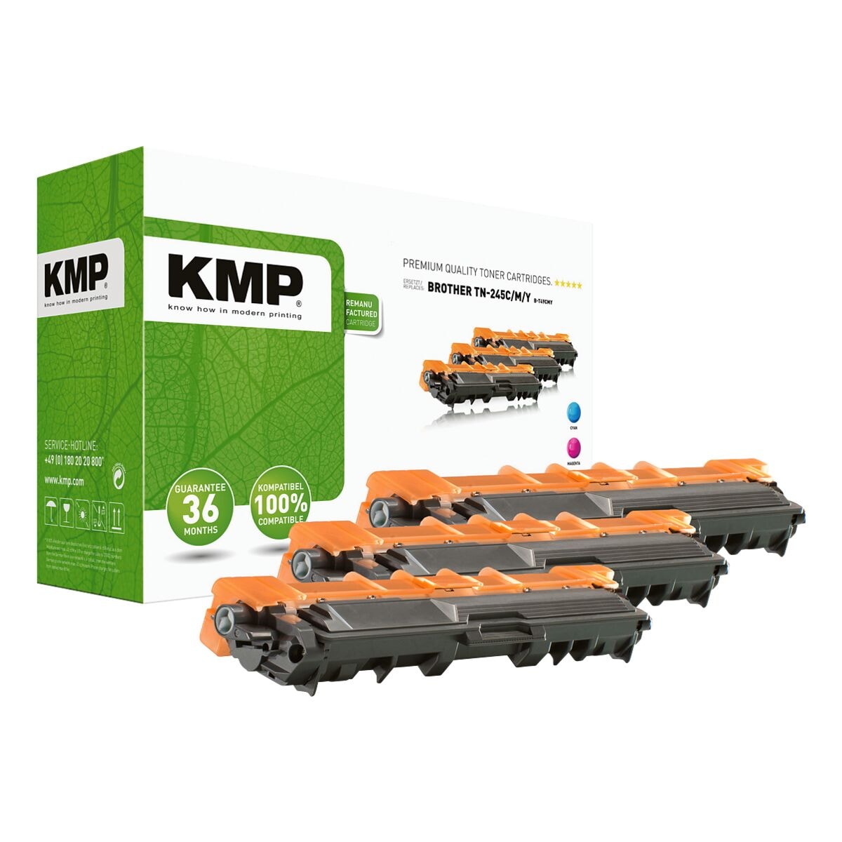 KMP Toner-Set ersetzt Brother »TN245C/M/Y« blau, rot, gelb