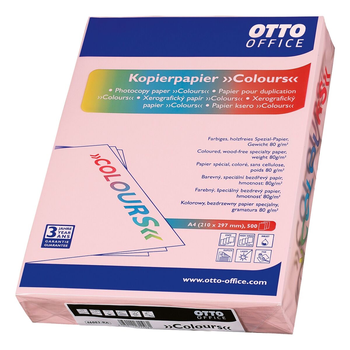 Farbiges Druckerpapier A4 OTTO Office COLOURS - 500 Blatt gesamt, Bei