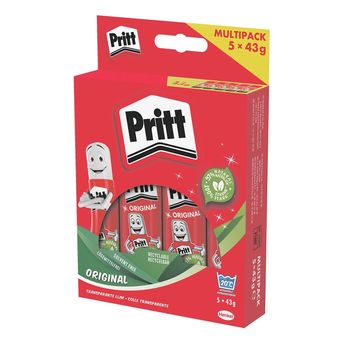 Pritt 5er-Pack Klebestifte Stick  43 g