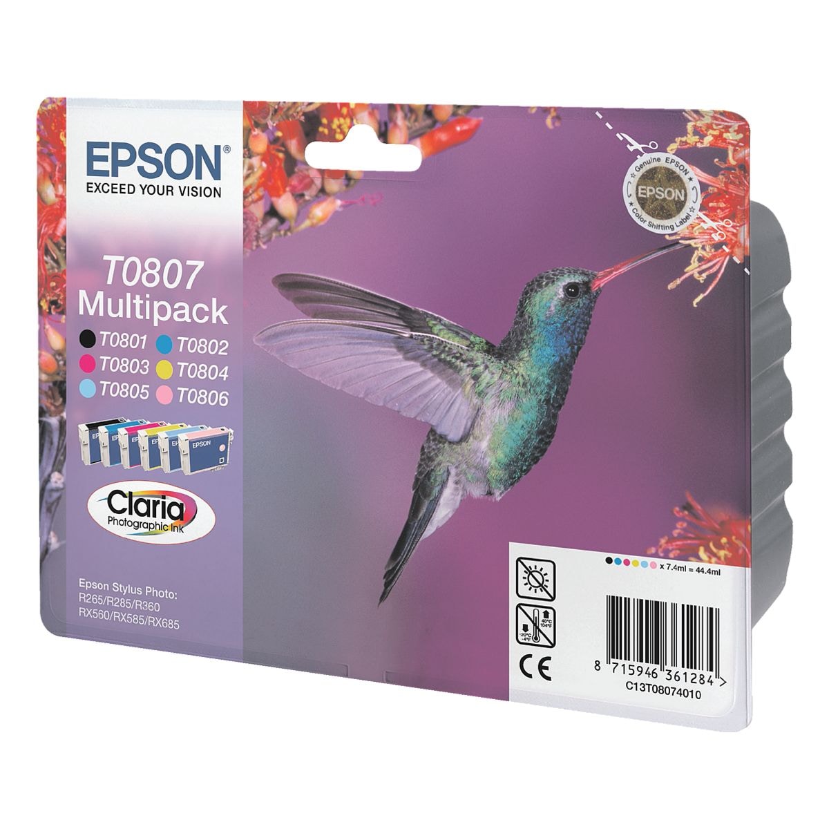 Epson 6er-Multipack Tintenpatronen T0807