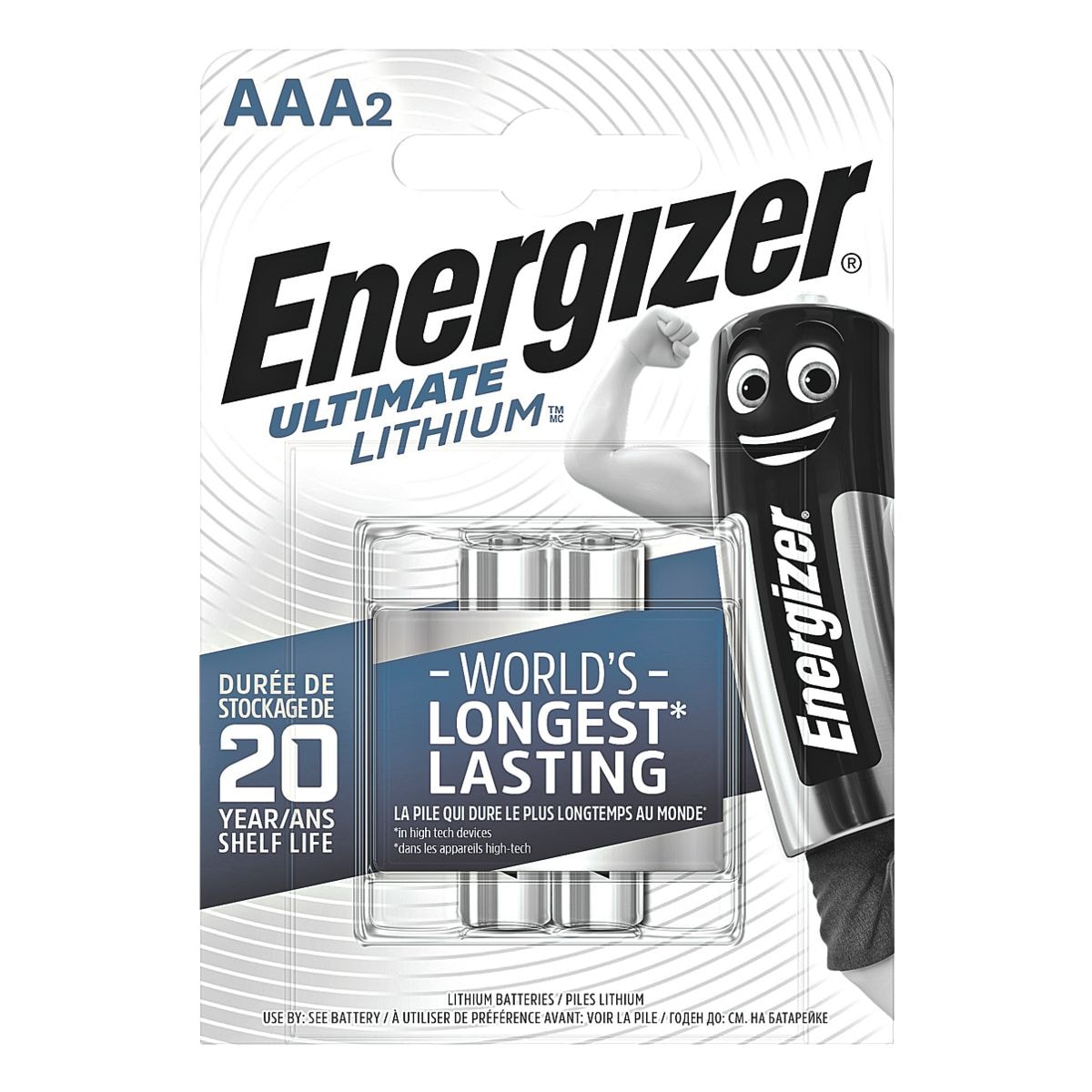 Energizer 2er-Pack Batterien Ultimate Lithium Micro / AAA / FR3