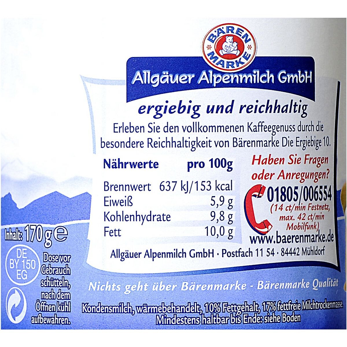 Bärenmarke Kondensmilch »Die Ergiebige«