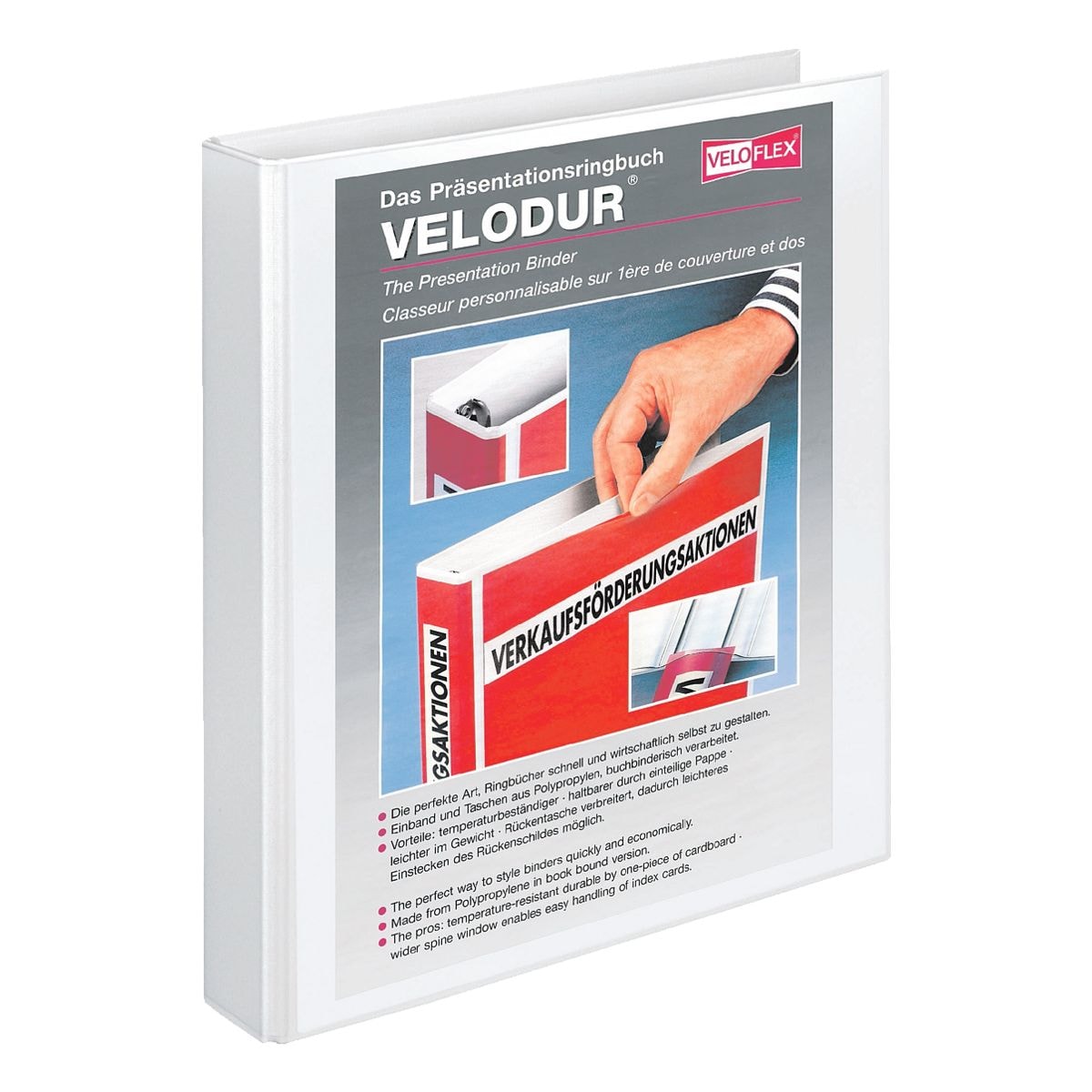 Veloflex Prsentationsringbuch (4 Ringe) A4 bis 200 Blatt VELODUR® 41431