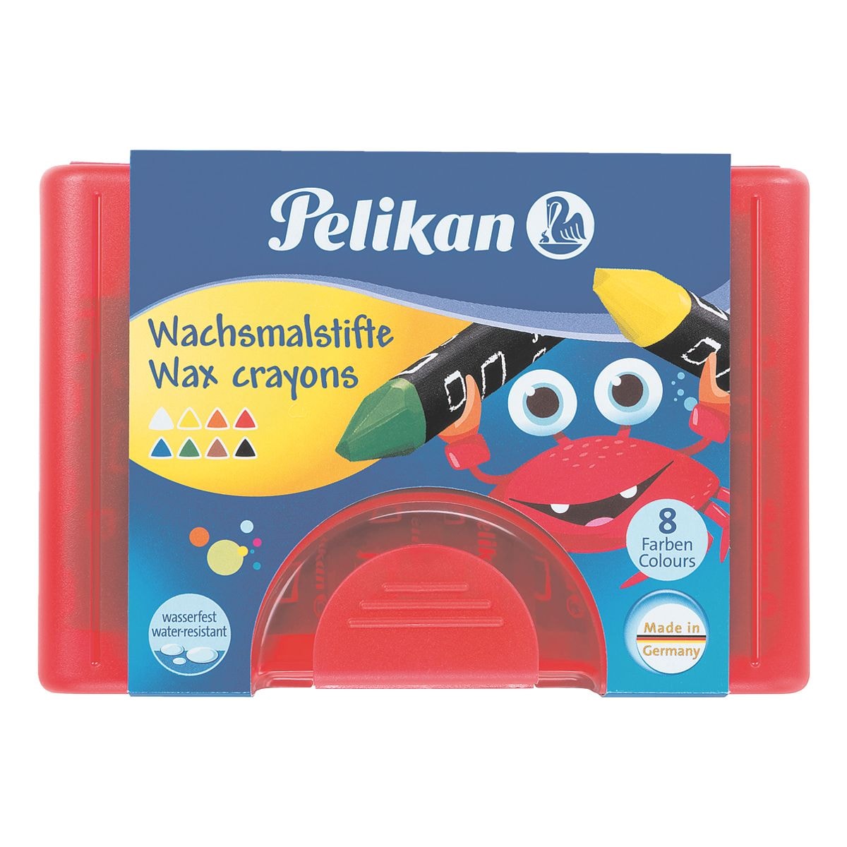 Pelikan Wachsmalstifte 8 Stk. inkl. Schaber in Fischform
