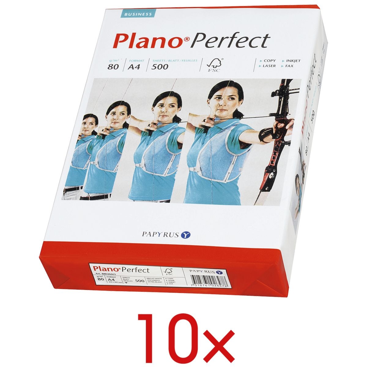 10x Multifunktionales Druckerpapier A4 Plano Perfect - 5000 Blatt gesamt