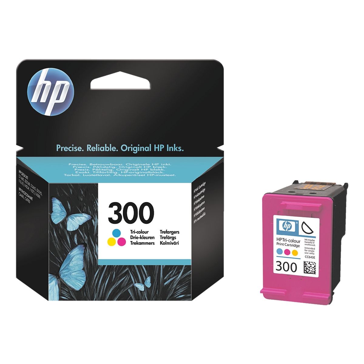 HP Tintenpatrone HP 300, 3-farbig - HP CC643EE