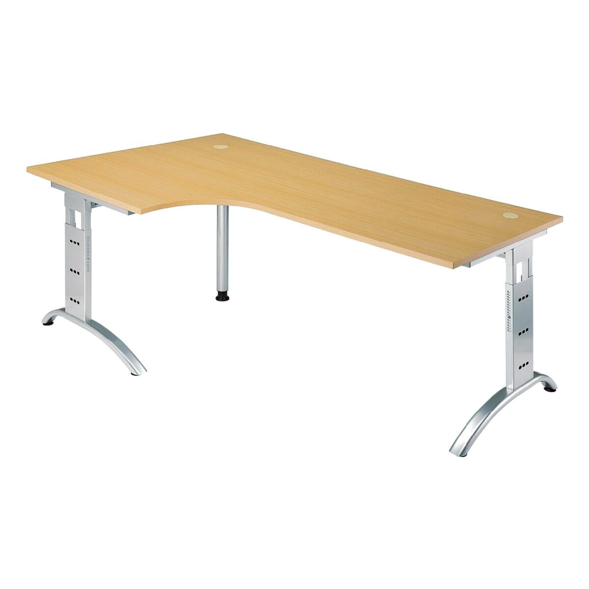 OTTO Office Premium Winkelschreibtisch »Otto Office Line II« 200 cm, C-Fuß weißaluminium