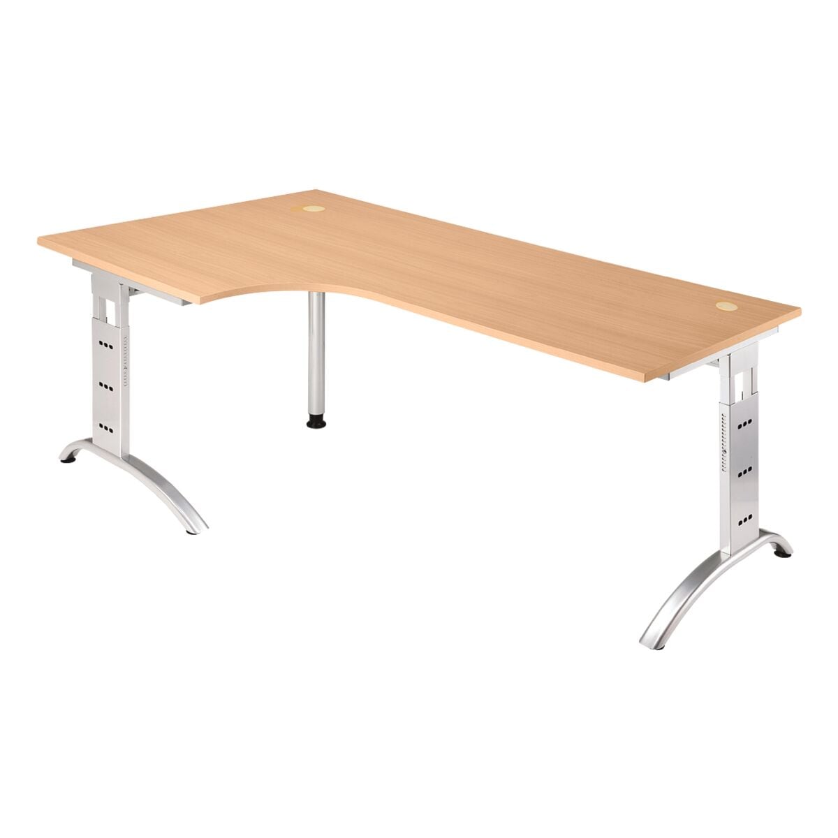 OTTO Office Premium Winkelschreibtisch »Otto Office Line II« 200 cm, C-Fuß weißaluminium