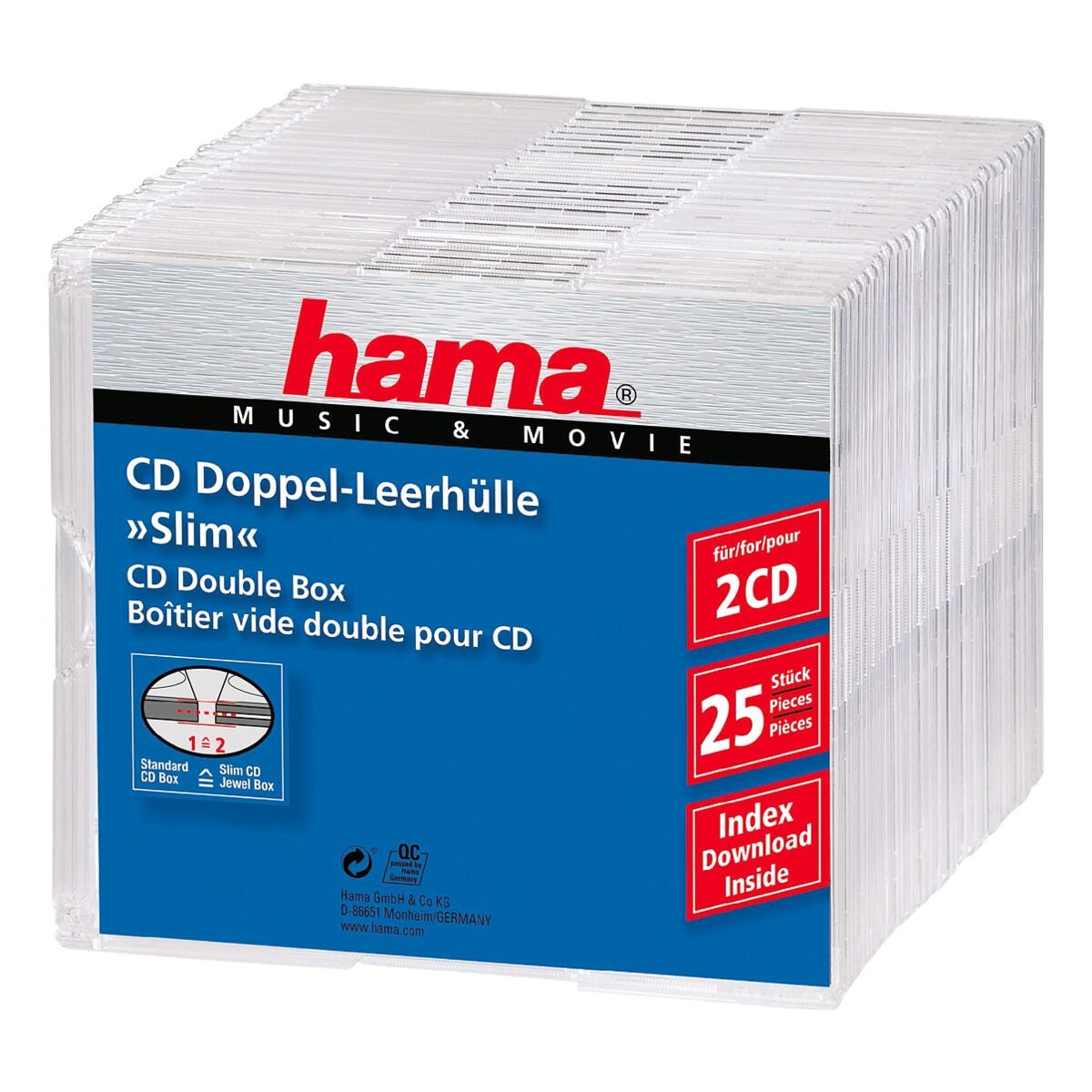 Hama CD/DVD/Blu-ray-Doppelhllen Slimline
