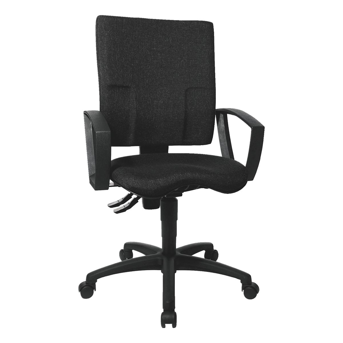 Bürostuhl OTTO Office Budget mit Armlehnen, Rückenlehne: 50 cm, schwarzes Fußkreuz