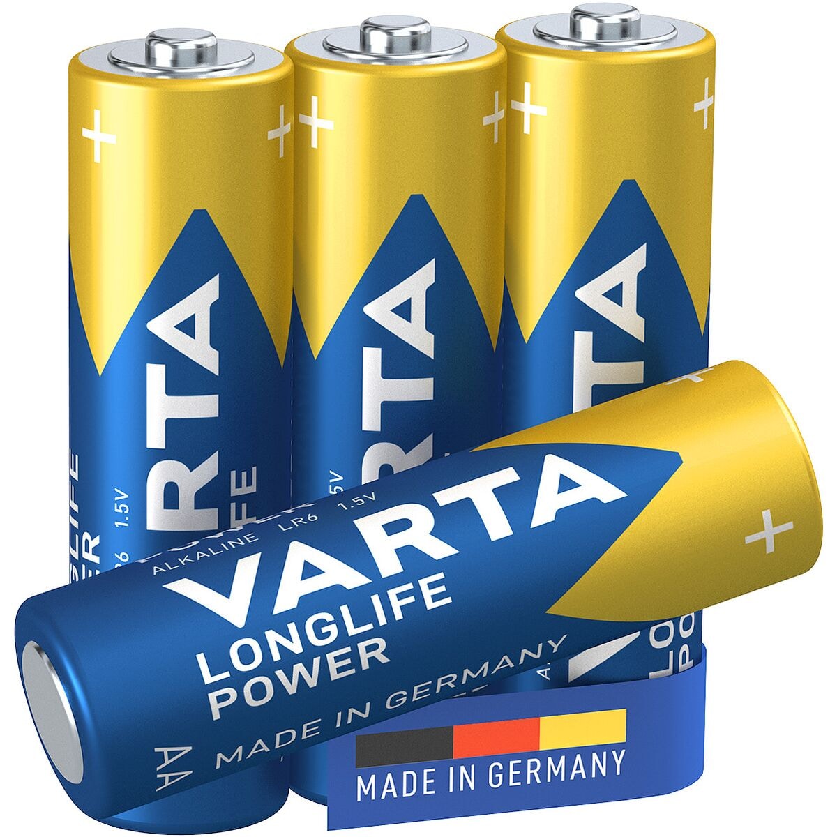 Varta 4er-Pack Batterien LONGLIFE Power Mignon / AA / LR06