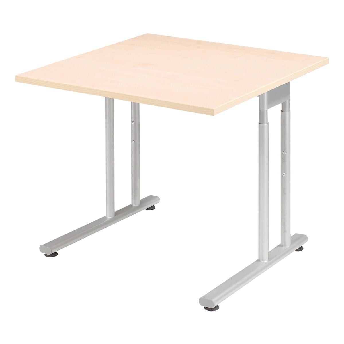Geramöbel Schreibtisch höhenverstellbar »Lissabon« 80 cm, C-Fuß alufarben