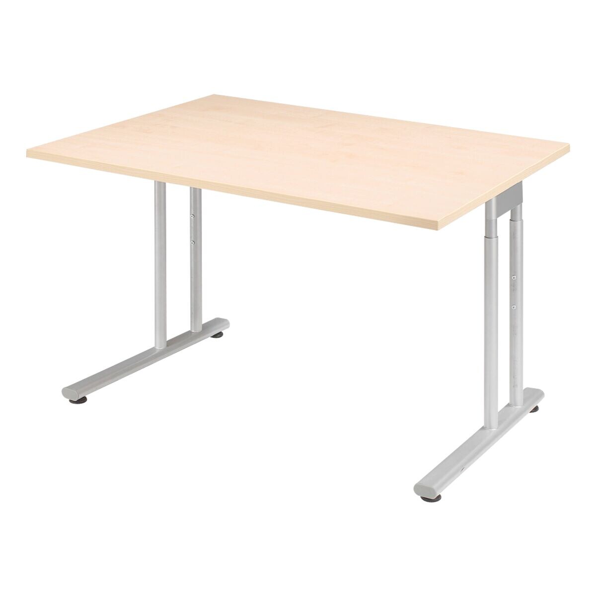 Gerambel Schreibtisch Lissabon 120 cm, C-Fu alufarben