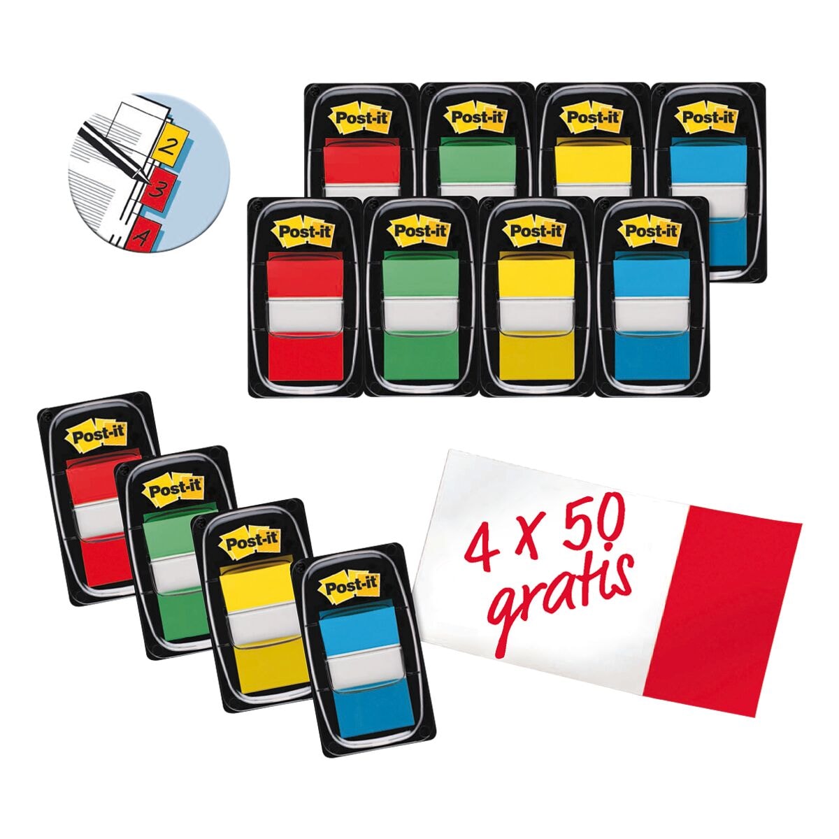 Post-it Index Haftmarker Index 43,2 x 25,4 mm, Kunststoff