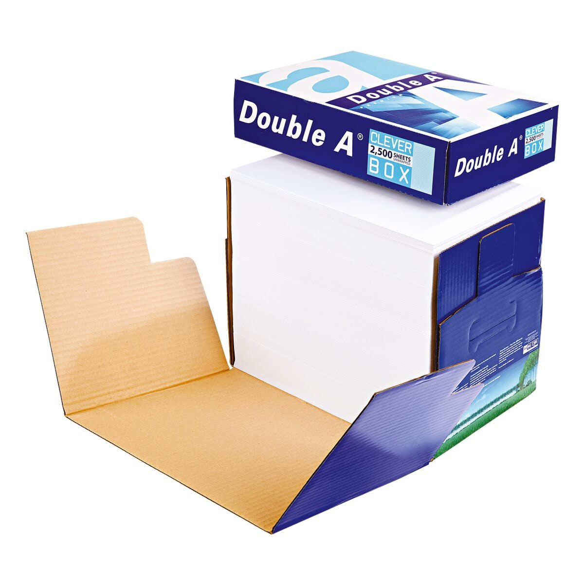 Maxi-Box Multifunktionales Druckerpapier A4 Double A - 2500 Blatt gesamt