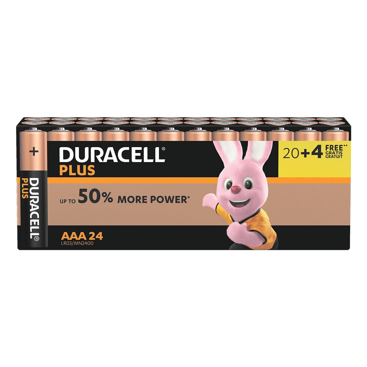 Duracell 24er-Pack Batterien »Plus Power« Micro / AAA / LR03