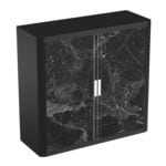 Rollladenschrank Motiv schwarzer Marmor