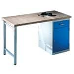 Werkbank mit Standschrank und 1 Schublade - 200 cm breit