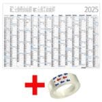 Wandplaner 2025 Format A2 inkl. Klebefilm