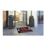 Motiv-Fumatte Abstand halten 60x90 cm