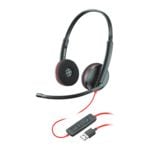 Headset »Blackwire C3220« binaural USB-A schwarz / rot
