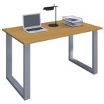 Schreibtisch »Lona« 140/50 cm Bügel-Fuß-Gestell silbern