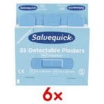 6er-Pack Pflaster »Salvequick®« 35 Strips detektierbar, wasserfest