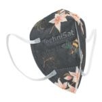 5er-Pack FFP2 Maske Technimask 2.0 blau mit Blumenmuster