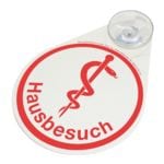 Hinweisschild »Hausbesuch« für Autoscheibe