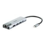 5-In-1 USB-C Hub »DUB-M520« mit HDMI/Ethernet und USB-C Ladeanschluss
