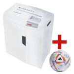 Aktenvernichter HSM shredstar X10, Sicherheitsstufe 4, Partikelschnitt (4,5 x 30 mm), bis 10 Blatt inkl. WM-Ball 2022 Al Rihla