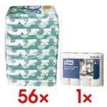 Toilettenpapier Kamille 3-lagig - 56 Rollen inkl. Kchenrollen Premium