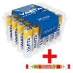 24er-Pack Batterien Energy Mignon / AA / LR03 inkl. Fruchtgummi Mega Roulette 45 g