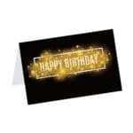 Geburtstagskarte LUMA KARTENEDITION Happy Birthday Goldglitzer, Sonderformat, mit Umschlag, 1 Stck